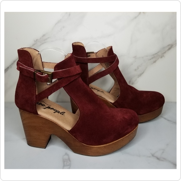 Free People Shoes - Free People | Merlot Cedar Suede Clogs